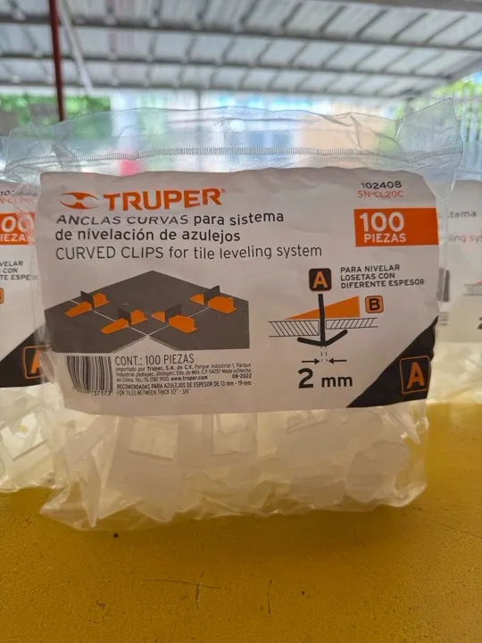 ANCLAS CURVAS 2mm para nivelación