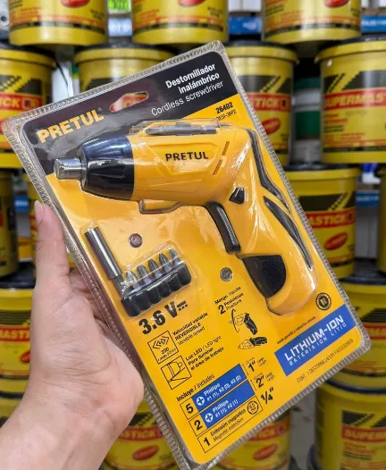 ATORNILLADOR INALAMBRICO 1/4" 3.6V PRETUL