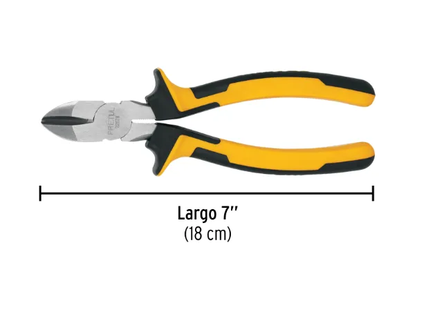 Pinza de corte diagonal 7" mango Comfort Grip, PRETUL