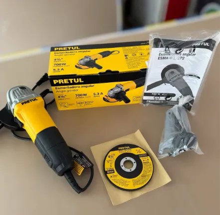Esmeriladora angular 4-1/2", 700W, PRETUL PULIDORA