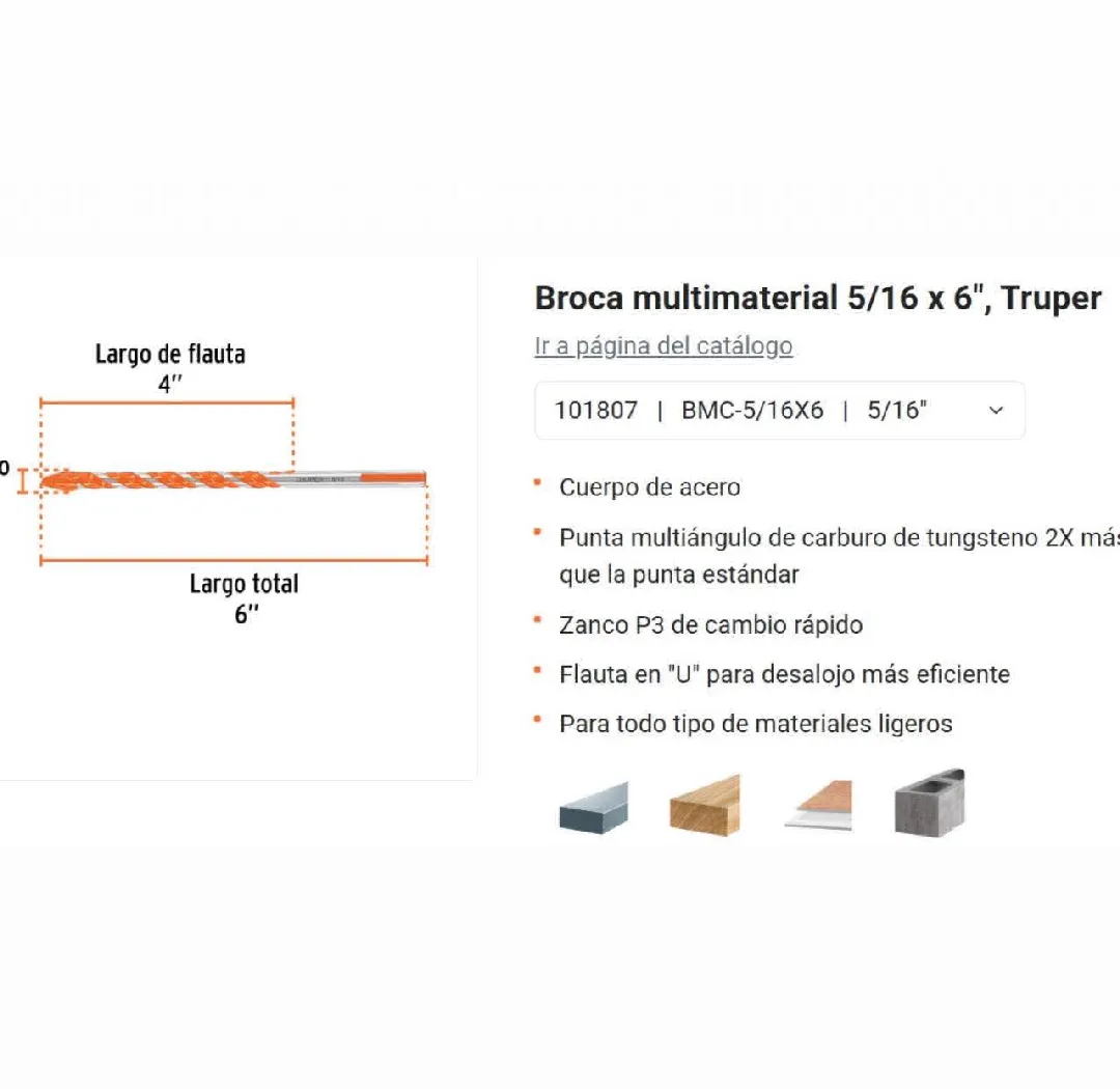 BROCA MULTIMATERIAL 5/16