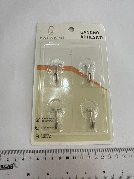 GANCHOS ADHESIVOS x4 YAFANNI NO HACE FALTA PERFORAR RESISTENTE FÁCIL DE USAR