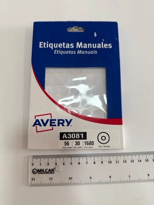 ETIQUETAS MANUALES X30 hojas hojalillo