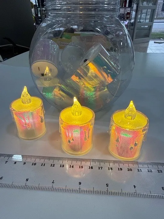 VELAS CON PILAS PARA DECORACION