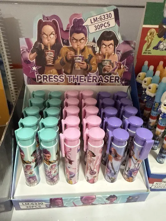 GOMAS DE BORRAR RETRACTIL DISEÑOS VARIOS POP