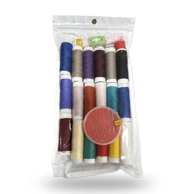 HILOS 18 colores + 10 AGUJAS más cinta métrica