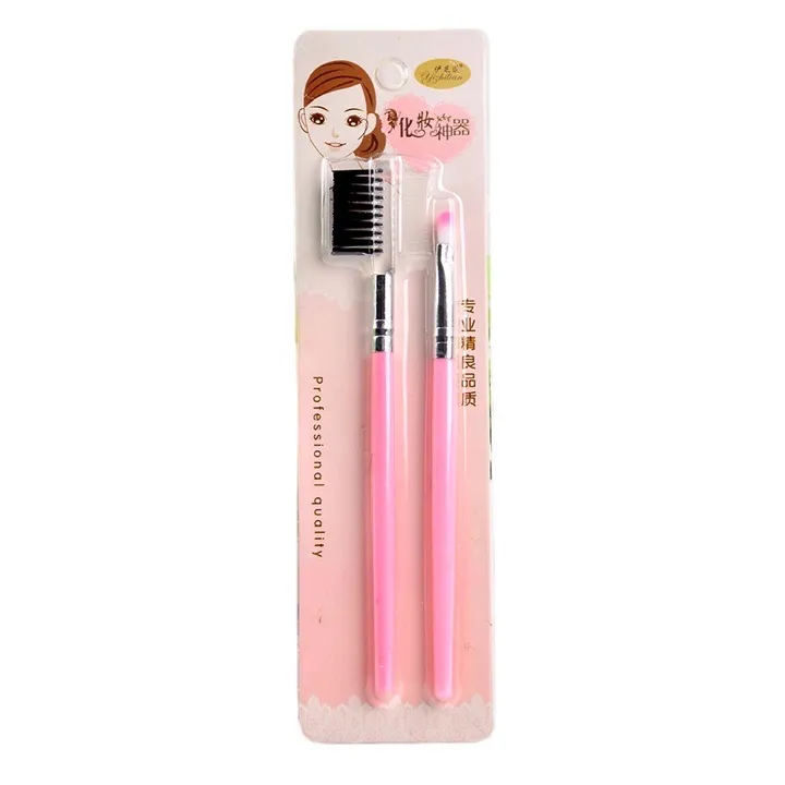 Set de pinceles maquillaje para cejas y pestañas con spoolie brocha cepillito