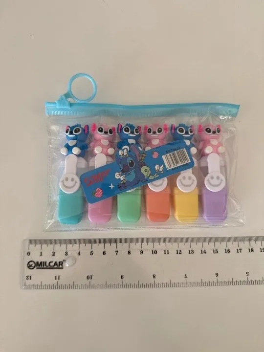 RESALTADORES X 6 COLORES PASTEL STICH