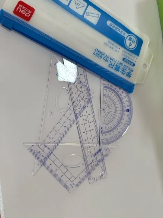 SET DE GEOMETRIA REGLA ESCUADRAS TRANSPORTADOR