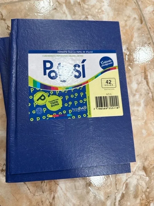 CUADERNO N 1 rayado 42 hojas tapa dura Potosí