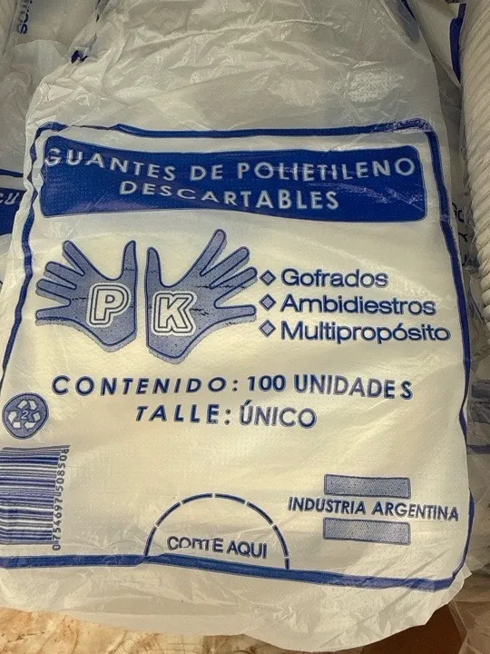 GUANTES DESCARTABLES BOLSA POLIETILENO X100 guantes