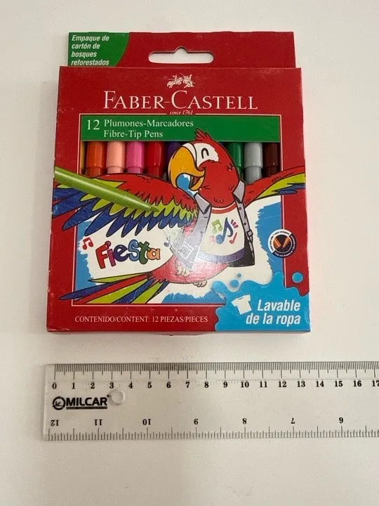MARCADORES FABER CASTELL X 12 lavable de la ropa