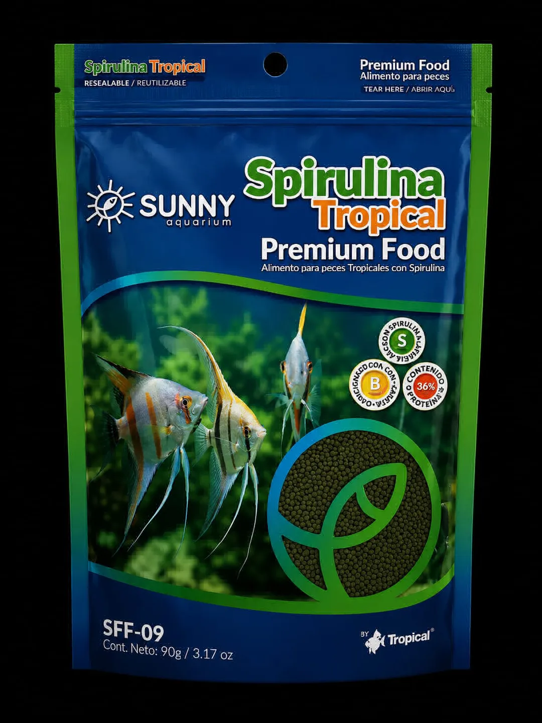 sunny spirulina tropical premium food