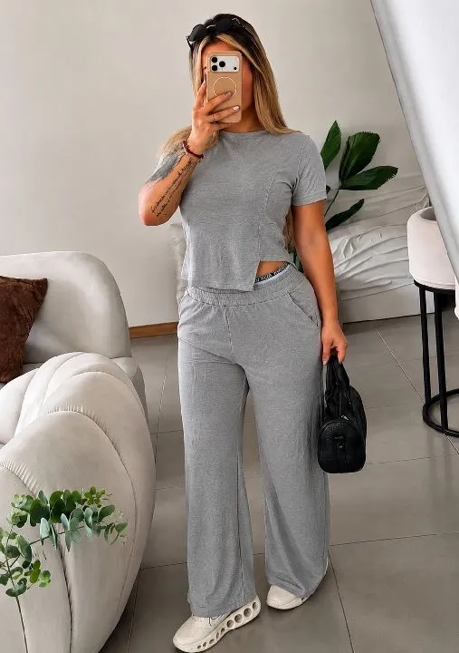 deportivo elastico rib - talla unica - color Gris