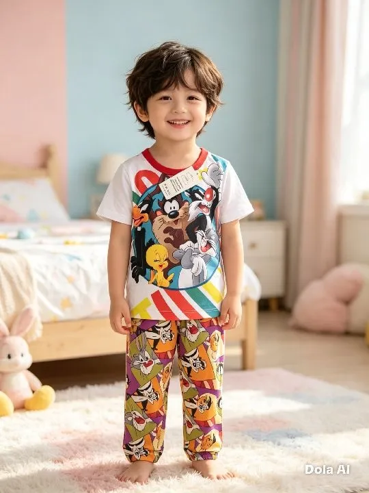 pj04 Pijama niños looney Tunes talla - 4