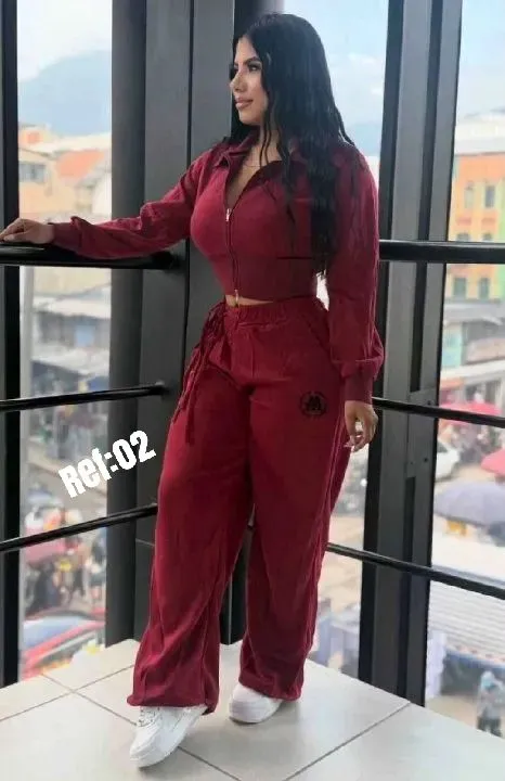 conjunto vinotinto buzo con cordón talla única ref: 02
