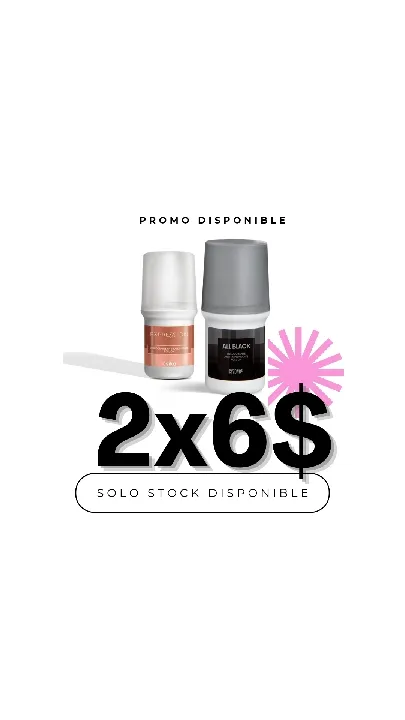 2 Desodorantes por 6$ (stock en Tienda)