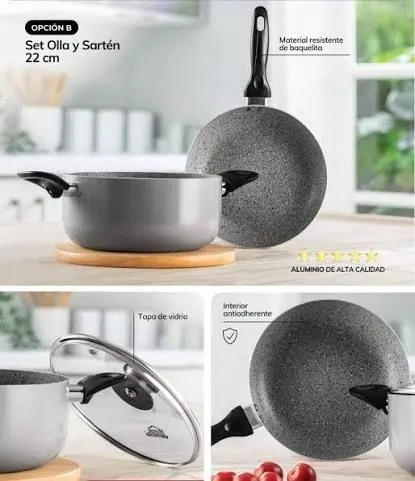 Olla + Sarten + utensilios Home elements