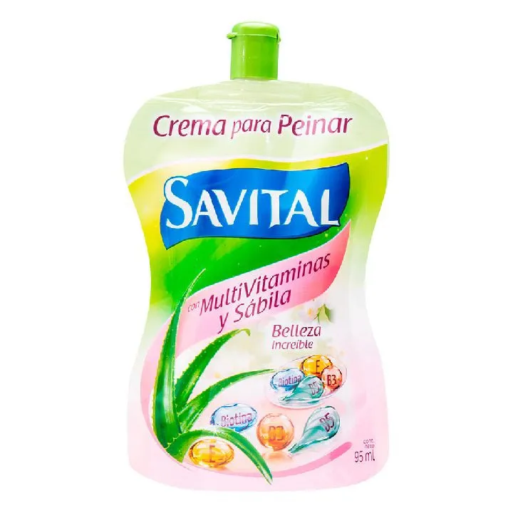 CREMA PARA PEINAR SAVITAL MULTIVITAMINAS Y SABILA 95ml