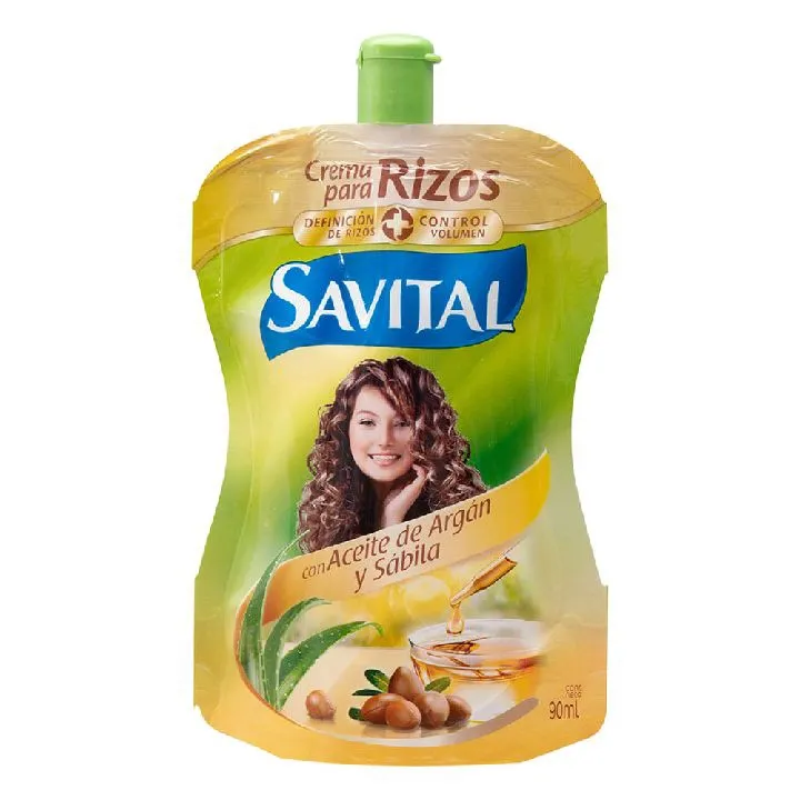 CREMA PARA PEINAR RIZOS  SAVITAL CON ACEITE DE ARGAN 90ml