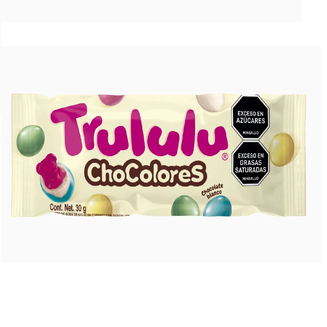 Trululu Chocolores Chocolate Blanco Bolsa X 30G