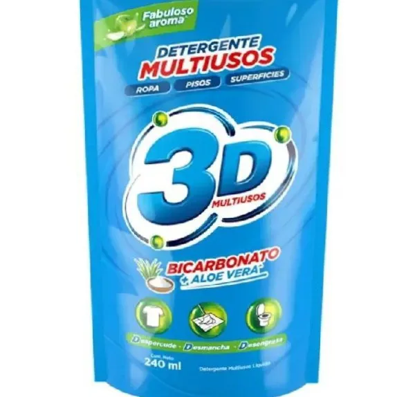 Detergente líquido 3D multiusos explosión de manzanas (240 ml)