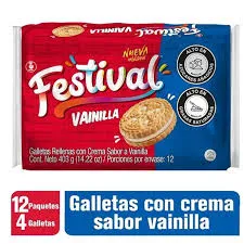 GALLETA FESTIVAL VAINILLA 12X6