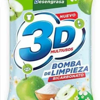 Detergente 3D Bomba De Limpieza + Bicarbonato X 500 grs