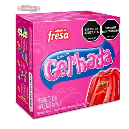 GELATINA GELHADA FRESA CAJA x 35 G