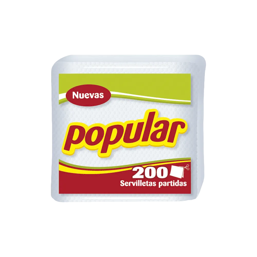 servilleta popular x 200 UND