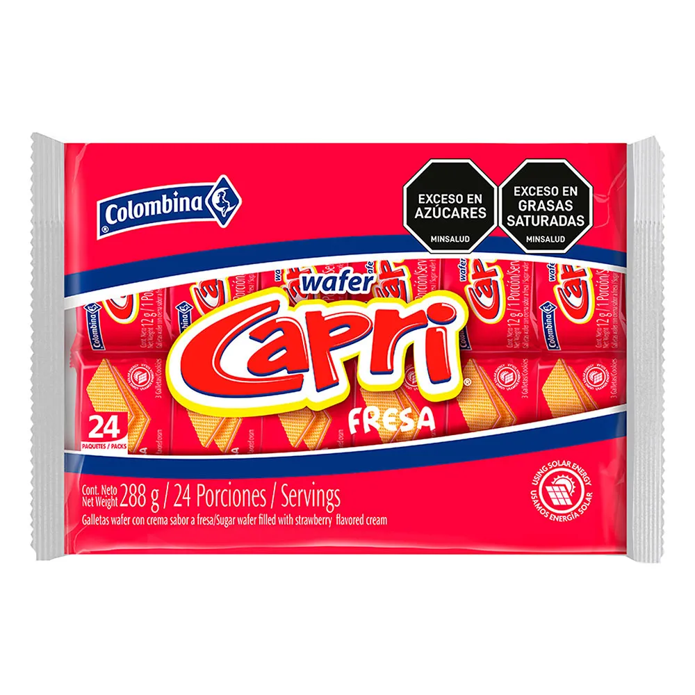 GALLETA CAPRI FRESA X 24 UND