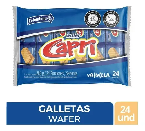 GALLETA CAPRI VAINILLA X 24 UND