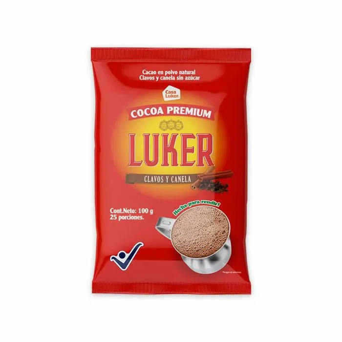 Cocoa Premium Luker Con Clavos Y Canela Bolsa x 100gr