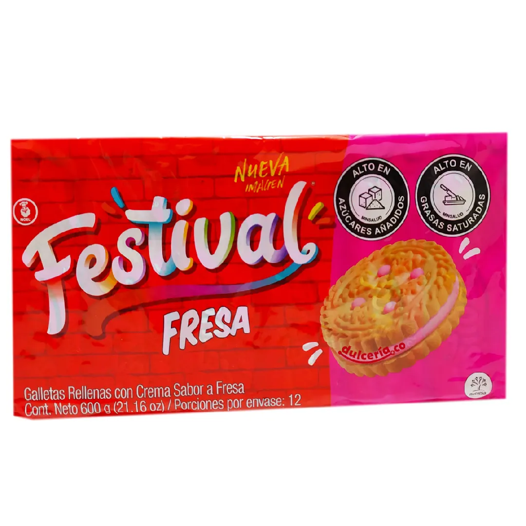 GALLETA FESTIVAL FRESA X 6 UND
