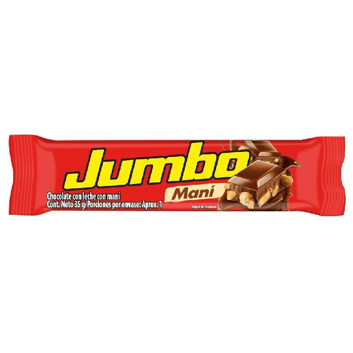 Chocolatina JUMBO con leche con mani (35 gr)