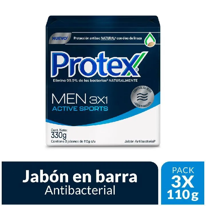 Jabón PROTEX men sport 3 unds x110 g c/u