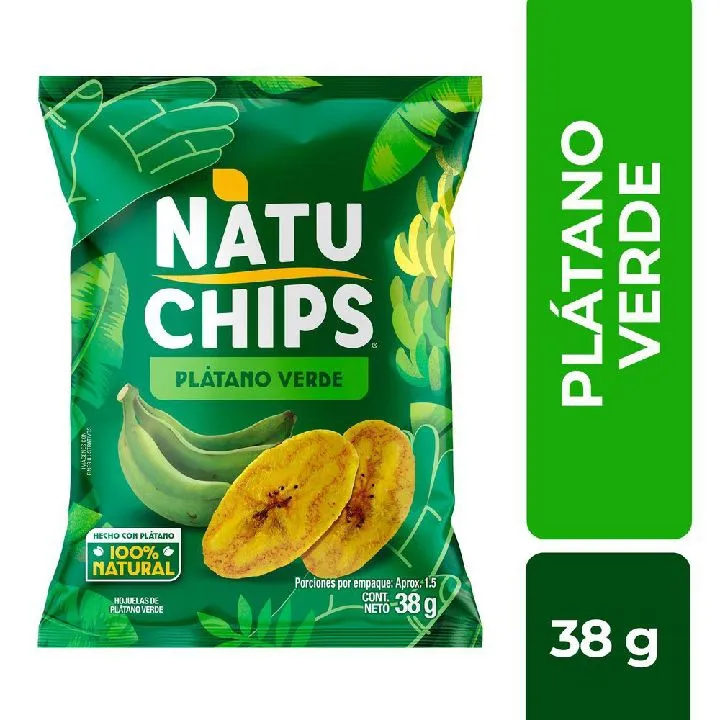 Platanitos NATUCHIPS hojuelas verdes (38 gr)