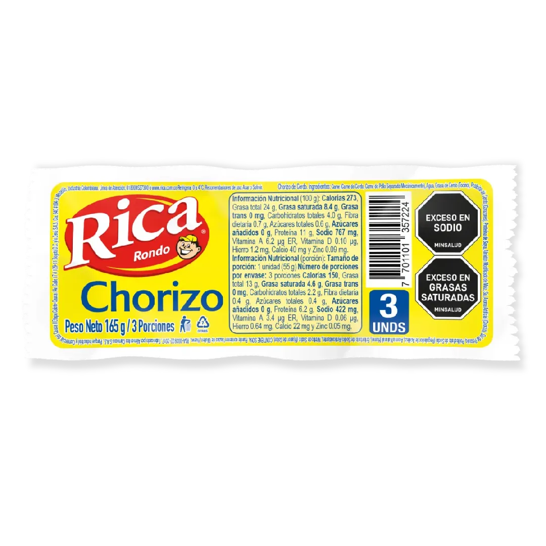 CHZO RICA TRIPACK X 165GR