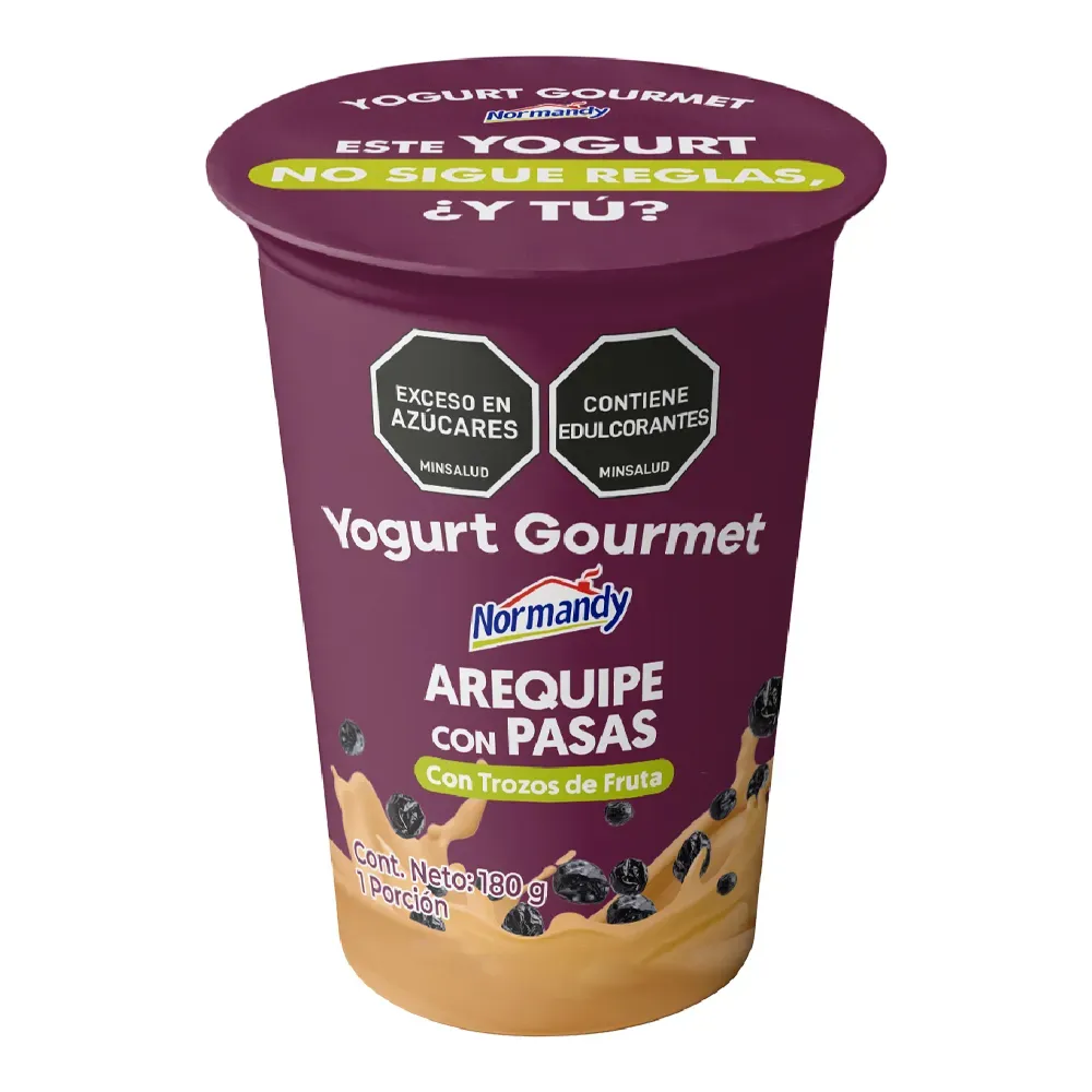 Yogurt NORMANDY gourmet arequipe pasas x180 g