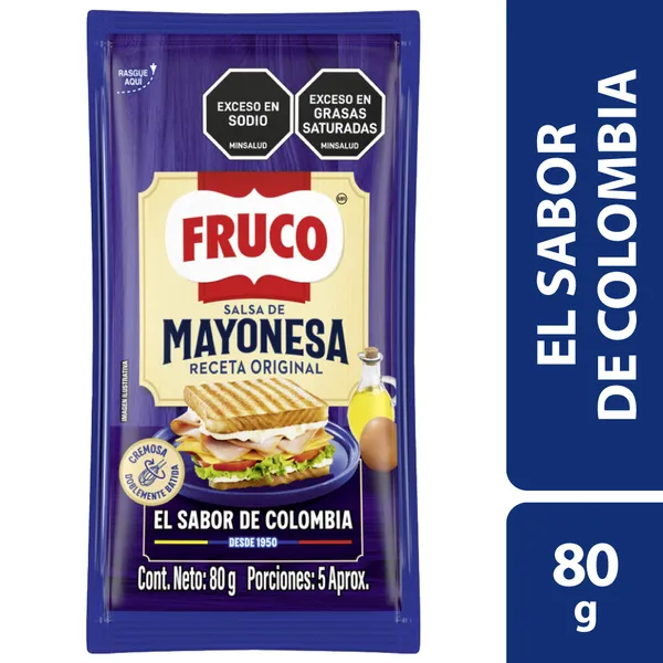 Salsa de Mayonesa Fruco sachet 80G