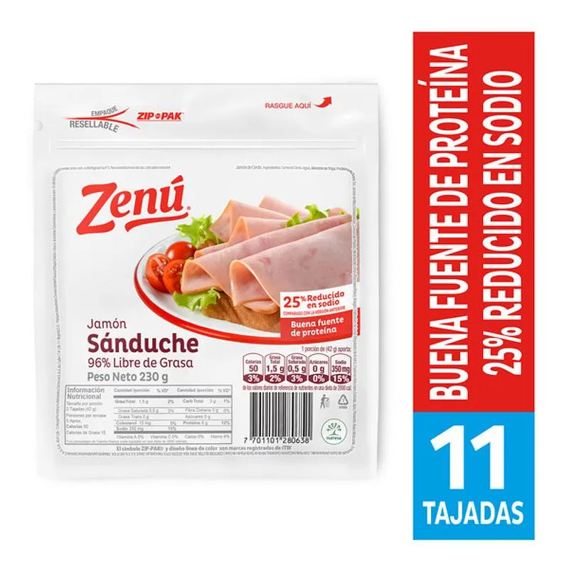 Zenu Jamon Sanduche230gr