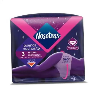 Toallas Higiénicas Nosotras Buenas Noches Máxima Protección 4 toallas