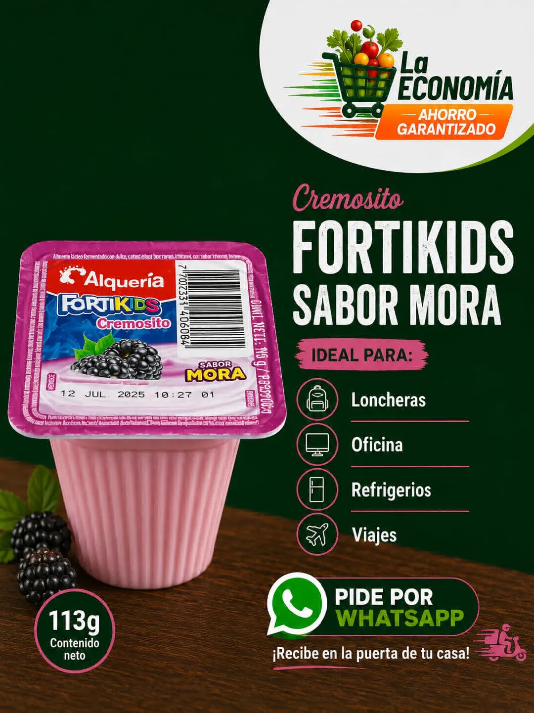 Cremosito fresa Alquería x95g