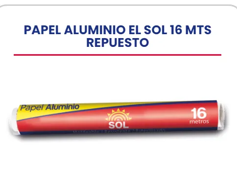 EL SOL ALUMINIO RPT 16 MTR