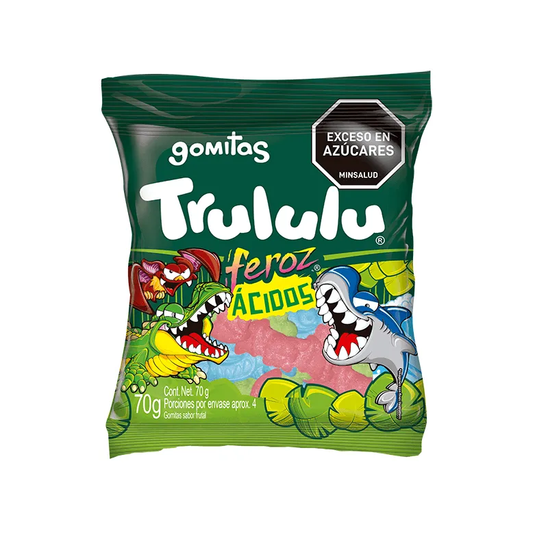 Gomas Trululu Feroz acidos x 70 g