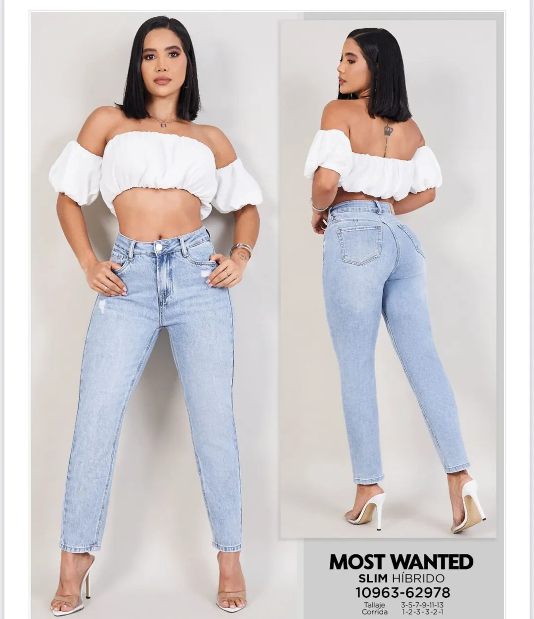 MOST WANTED - REF 62978 SLIM HIBRIDO SEMI DESTROYER TONO HIELO CON EFECTO PUSH UP