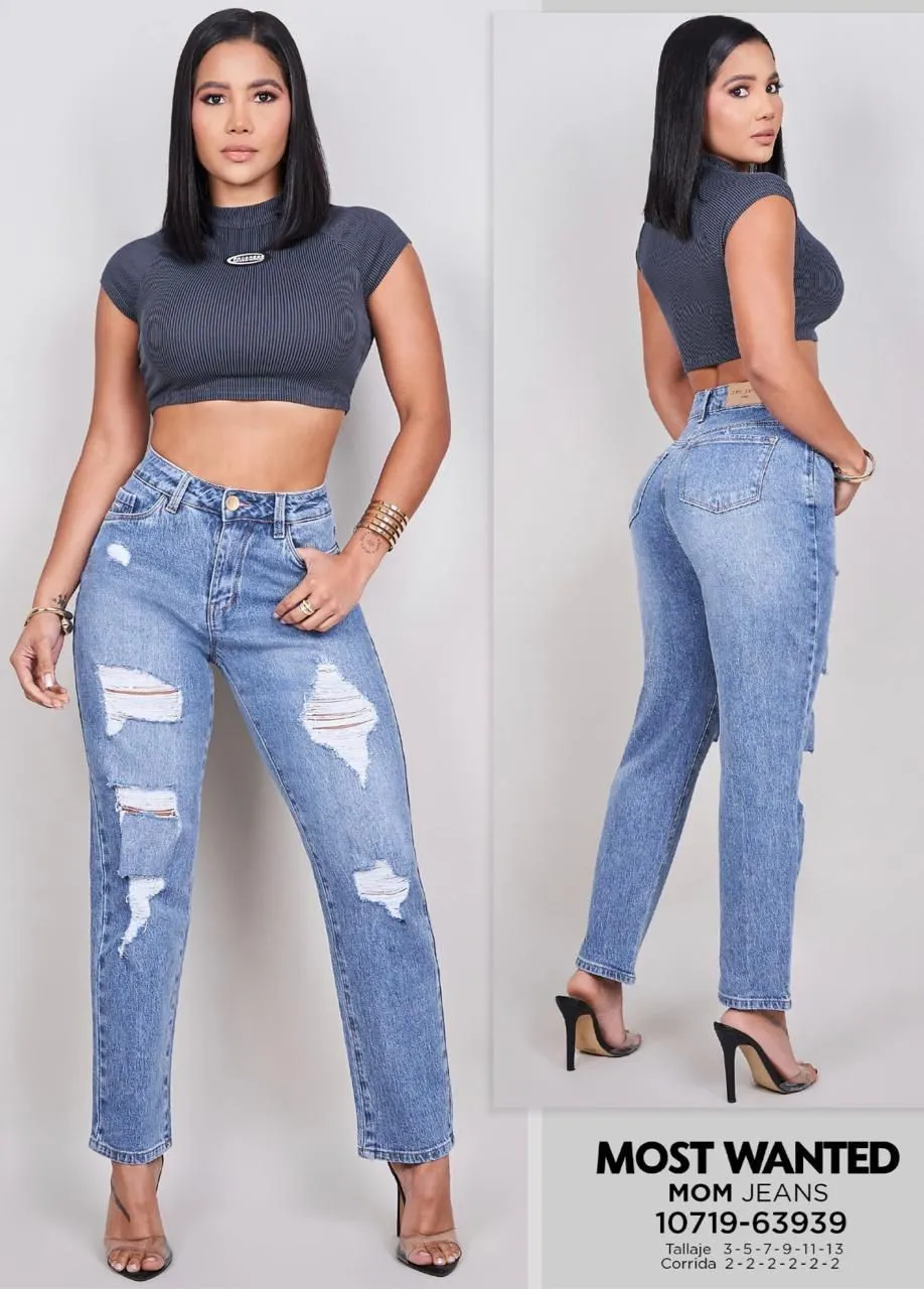 MOST WANTED - REF 63939 MOM JEANS CON REALCE DE GLUTEOS 