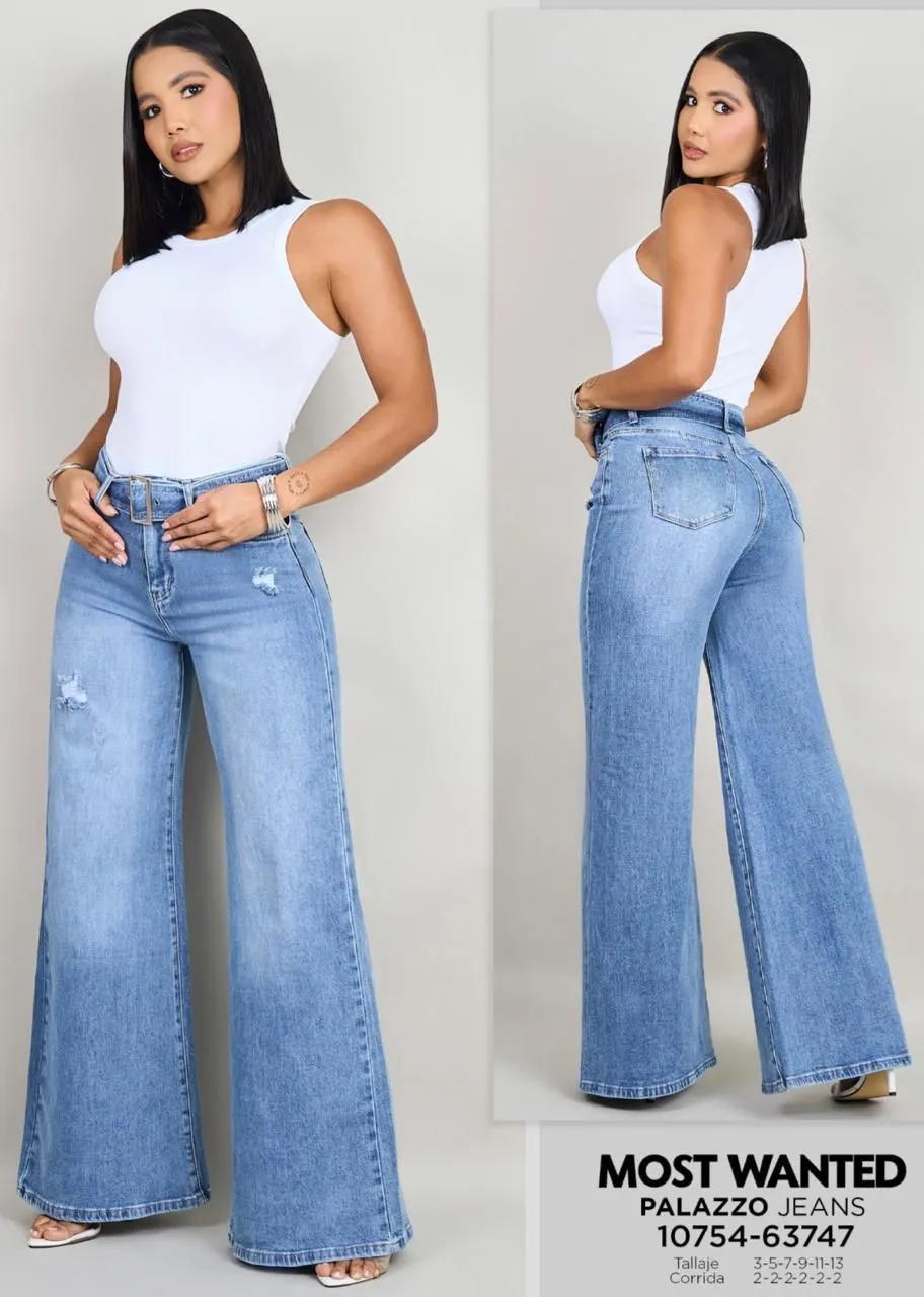 MOST WANTED - REF 63747 PALAZO TONO MEDIO HIBRIDO CON REALCE DE GLUTEOS
