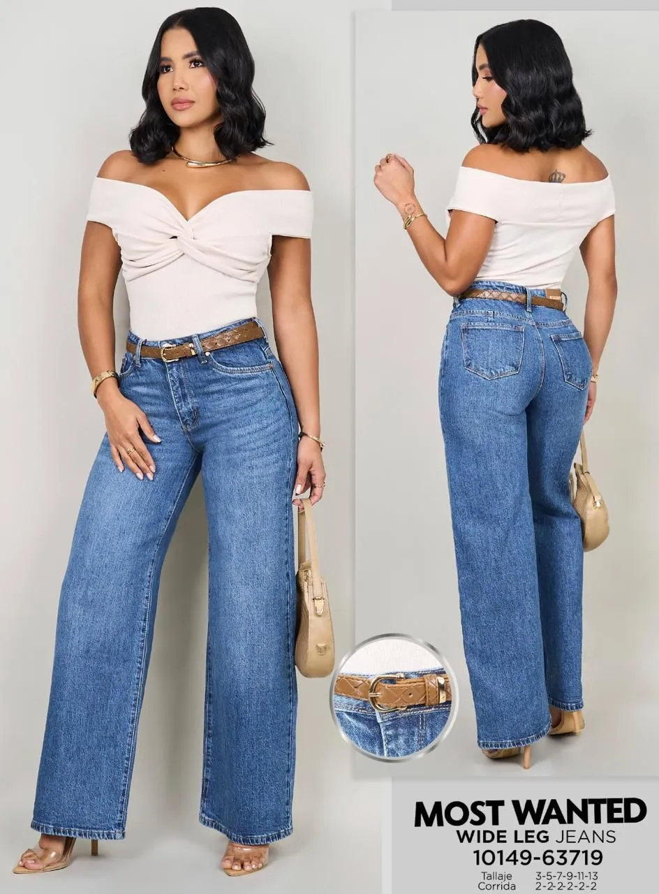 MOST WANTED - REF 63719 WIDE LEG HIBRIDO INCLUYE CINTURON TONO MEDIO, REALCE DE GLUTEOS