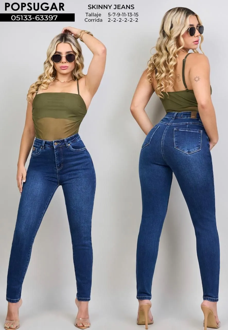 POPSUGAR - REF 63397  SKINNY ELASTICO CLASICO CON EFECTO PUSH UP 